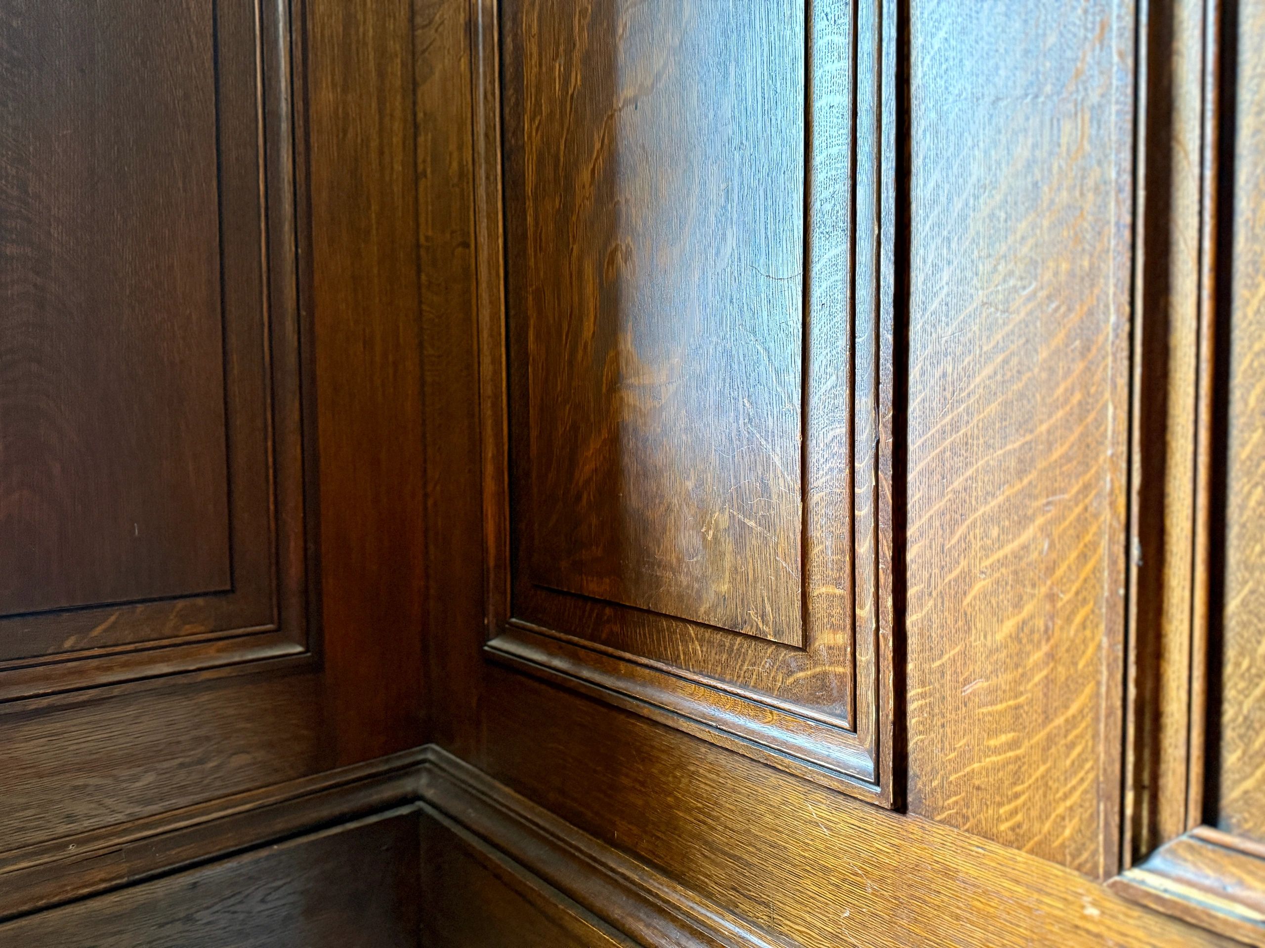 Decorative wood paneling detail